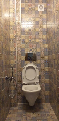 туалет 121 серии с гигиеническим душем и унитазом инсталляцией